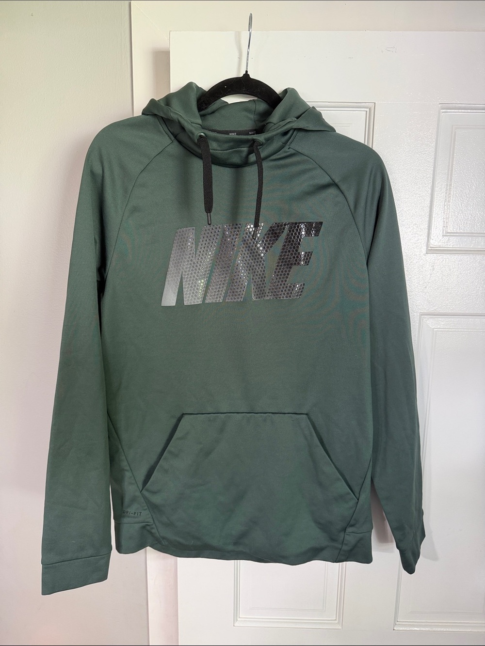 Nike Men's Forest Green Pullover Hoodie with Logo